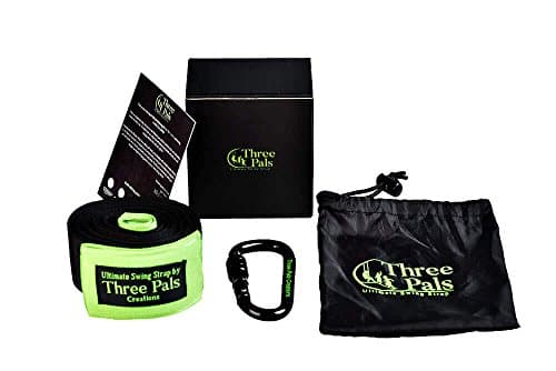 Tree Swing Strap 10 Ft Adjustable Hanging Kit with Carabiner, 2 Protective Covers, Pouch and Installation Guide