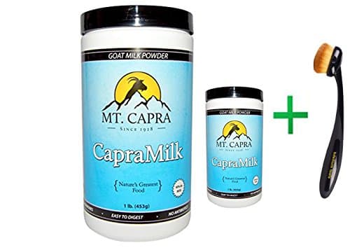 Mt. Capra, CapraMilk, Goat Milk Powder, 1 lb (453 g)( 2 PACK )+ Bdellium Tools, Studio Series, Face 950, Oval Multi-Purpose, 1 Brush