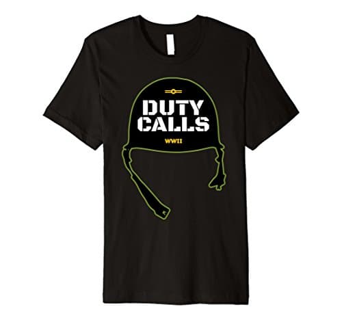 Duty Calls WW2 Helmet T-Shirt