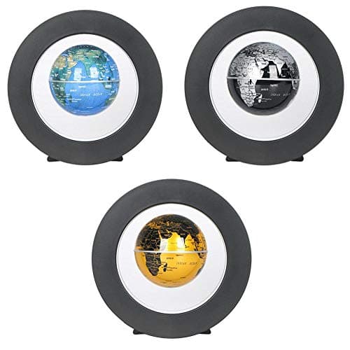 Distincty Magnetic Levitation Floating Globe O Shape Maglev Globes World Map with LED Light Home Decoration