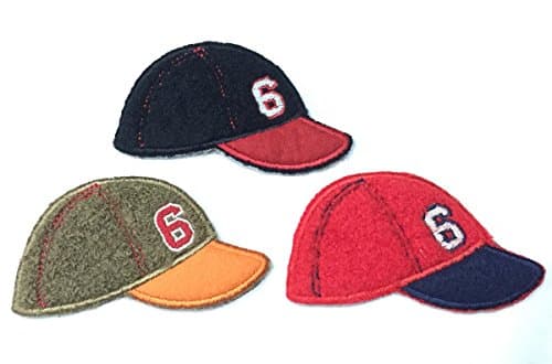 3 Pieces of Cap Patch Embroidered Iron On / Sew On Patches for Clothing,Jacket,Shirt,Polo,Vest,Hat,Backpack and More...by BossBee