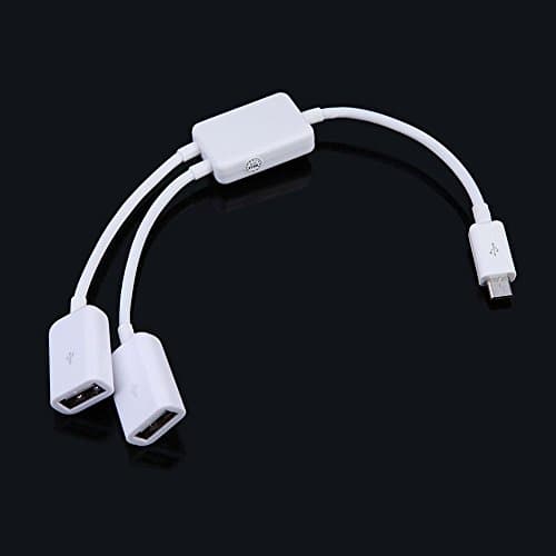 tsukama Dual Micro USB OTG Hub Host Adapter Cable for Tablet PC and Smart Phone