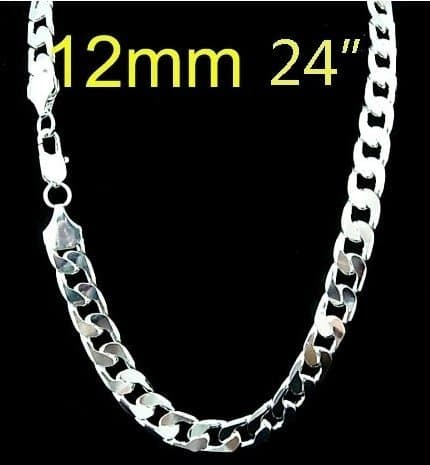jierly (Width 7 MM)925 Silver Silver necklace for men 22 inch ,925 sterling silver chain necklace FASHION men JEWELRY