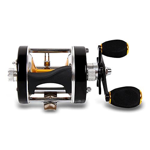 Mullano Portable Bait Casting 5:2:1 Right Left/Right Hand Drum Fishing Reel Drum Fishing Vessel Plate Baitcasting Wheel (right)