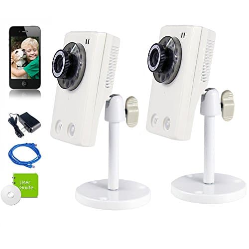 iSmart 2Pcs 720P HD Wireless Wifi IP Camera Pan Indoor Home Security Surveillance Video, Two Way Audio Night Vision C7012DN2