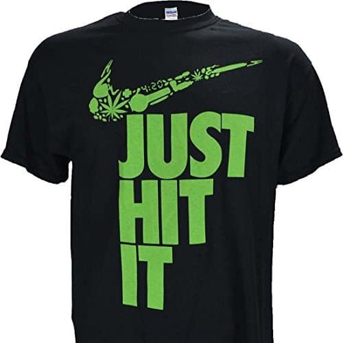 Nike Parody "Just Hit It" on BLACK Shirt (LARGE)