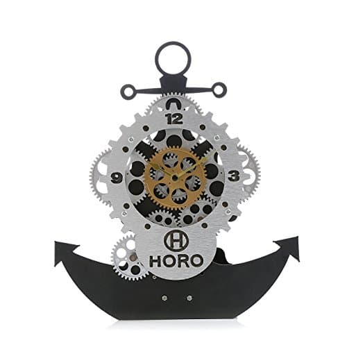Horo (Imported) Designer Ship Shape Moving Gear Wall Clock 30(L) x34(H) x7(B) cm