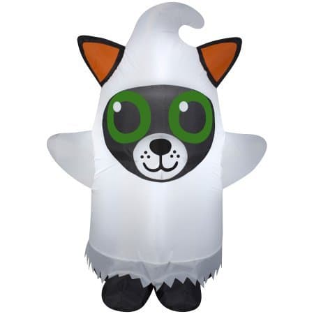 Airblown Inflatable Halloween Friendly Ghost Cat 3.5' tall lighted yard decoration