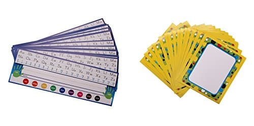 24 Traditional Jumbo School Nameplates and 36 Bright Dot Name tags for Students