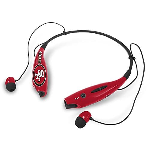San Francisco 49ers Wireless Neckless Hands-free Bluetooth Headset Earbuds Light Weight