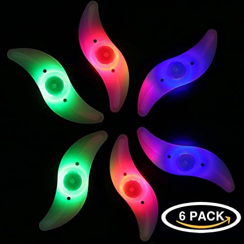 Bike Spoke Light LED Bicycle Wheel Lights with 3 Flash Modes Waterproof Spokelit Bicycle Lights Lamp Bulb Cycling MTB Tire Wheel Rim Light Keep Safe and Fun for Kids Night Riding, 6 Pcs