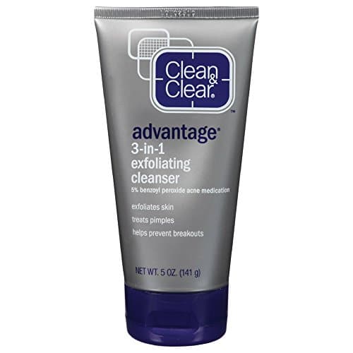 CLEAN &amp; CLEAR ADVANTAGE 3-In-1 Exfoliating Cleanser 5 oz (Pack of 6)