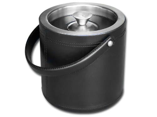 Dacasso A1060 Black Leather Ice Bucket
