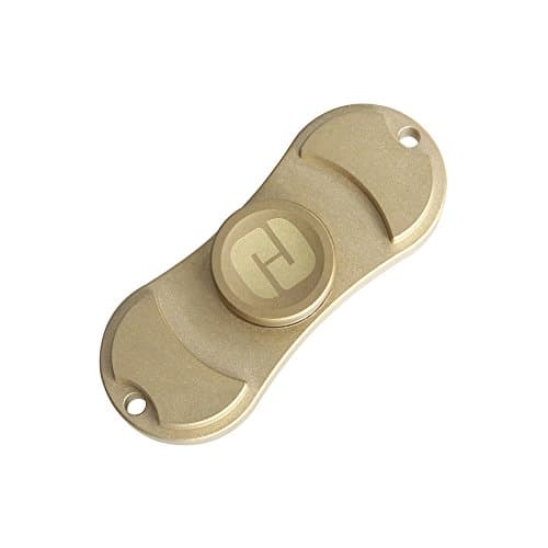 SHT Fidget Spinner with Brass for Stress Reducer Ceramic Bearings Hand Spinner for Time Killer, ADD, ADHD (Light Golden)