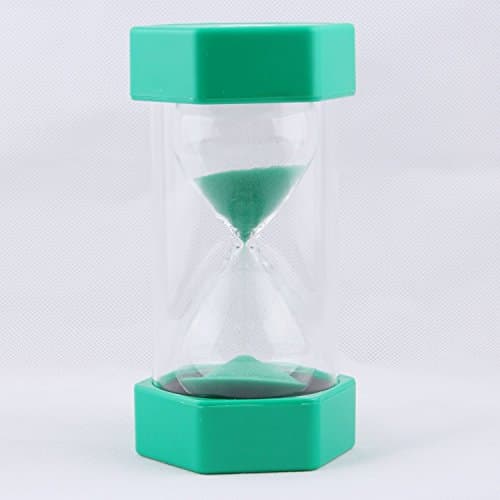 30 Minute Hourglass VEOLEY Sand Timer Large Security Sandglass 30 minute Sand Clock for Kids/Teacher/Classroom/Office 3.5 x 3.2 x 6.4 inches - Green
