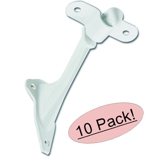 10 Pack - Designers Impressions White Handrail Bracket : 7745-10 Pack