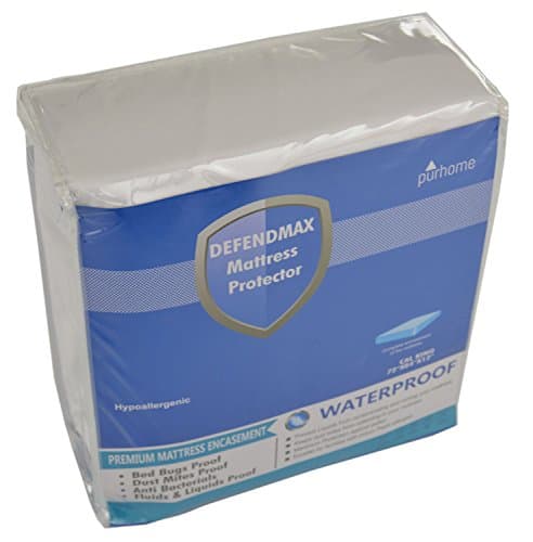 Mattress Protector Defender Encasement Cover Waterproof , Bed Bug Proof, Hypoallergenic, Breathable, Noise Free, Vinyl Free DefendMax California King Size Fits Up to 16 in Mattress