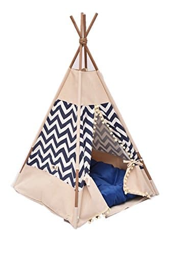 Pet Teepee Handmade Size M TP005_1234560012 Pet tepee, Dog tepee, Cat tepee, Cat bed, Dog bed, Dog tent, Cat tipi FREE pet toy for all purchase! Pet toy made from 100% cotton and handmade. It is for