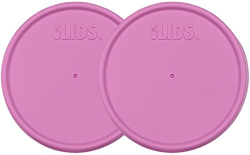 iLIDS Mason Jar Storage Lid, Wide Mouth, Pink, Pack of 2