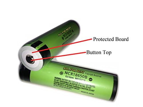 AllForBest Button Top/Protected Board/OEM Authentic Panasonic NCR18650B /3400mAh/18650-Battery/For Flashlight
