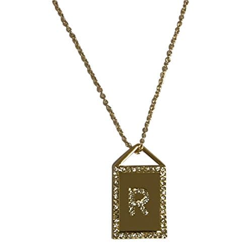 Atziloose Initial Necklace A-Z + Gift Bag "R"