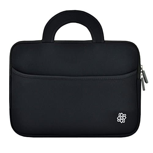 KOZMICC Sleeve for 8.9" 9" Tablet Devices, Portable Neoprene Sleeve Case Bag Handle Accessory Pocket, Compatible with 8.9-9" Inch Tablet Device (Black)