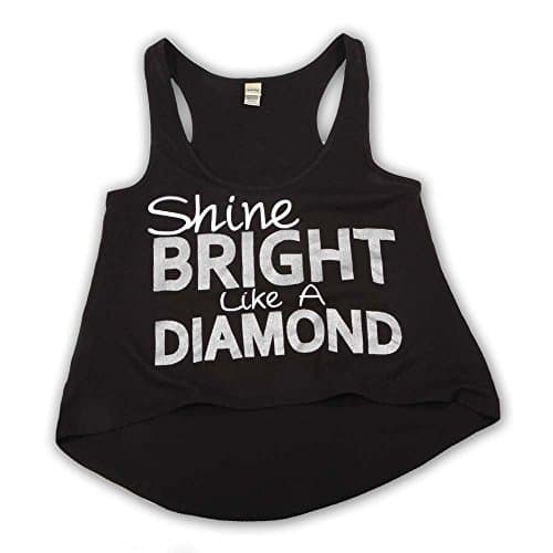 Luv Dance Shine Bright Like a Diamond Tank Black Medium