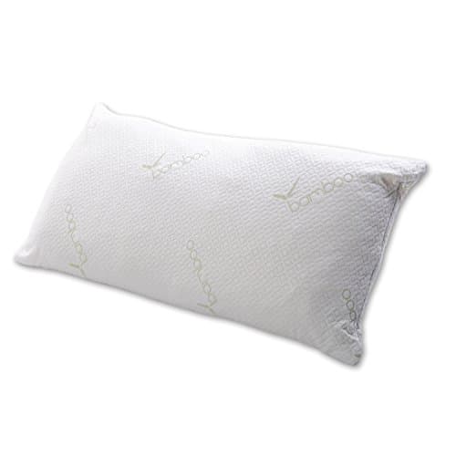 Shiziban Luxury Bamboo Shredded Memory Foam Pillow Combination With Adjustable Zipper Washable Removable and Anti mite Breathable Cooling bamboo derived rayon cover (King(5092))