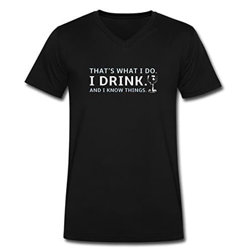 Tracy Men's I Drink &amp; I Know Things Black Cotton T-Shirt(XXXL)