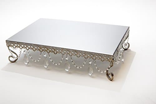 Opulent Treasures XL Grand Rectangular Chandelier Wedding Cake Stand (Silver)