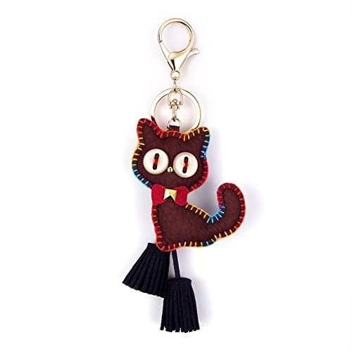 NIKANG Cat Kitty Key Ring Key Chain Key Holder With Tassles Bag Accessories Fashion Item