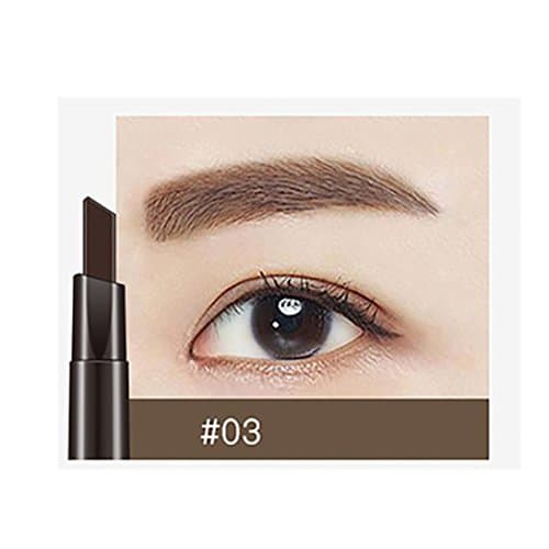 Eyebrow Pencil,Putars Women Pro Waterproof Double Head Automatic Rotation Eyebrow Eyeliner Pencil with Brush (Brown)