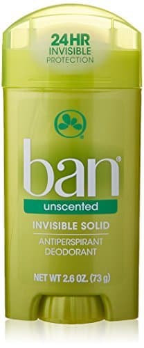 Ban Invisible Solid Deodrant, Unscented, 2.6 Ounce - Buy Packs and Save (Pack of 4)
