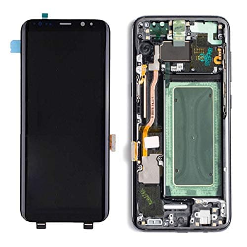 wealorwoe Original Replacement Part LCD Touch Screen Digitizer for Samsung Galaxy S8-G950 Golden with Frame