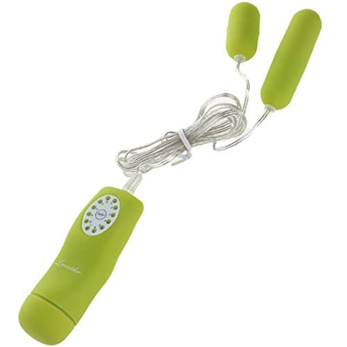 Fanxy(TM) Doube Vibrating Egg Discreet Yet Powerful 12 Mode Vibrating Bullet Love Egg Vibrator - Green