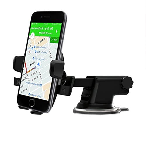Car Phone Mount,Washable Strong Sticky Gel Pad with adjustable Design Dashboard Car Phone Holder for iPhone 8/8Plus/7/7Plus/6s/6Plus/5S, Galaxy S5/S6/S7/S8, Google Nexus, LG, Huawei and More (black)