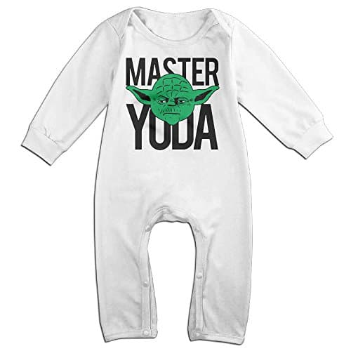 Dadada Baby's Master Yoda Long Sleeve Romper Bodysuit 18 Months