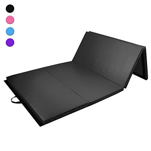 PRISP Folding Gymnastics Mat 240 cm, Tumble and Exercise Mat for Home; 240cm (8ft) Long * 120cm (4ft) Large * 5cm (2in) Thick