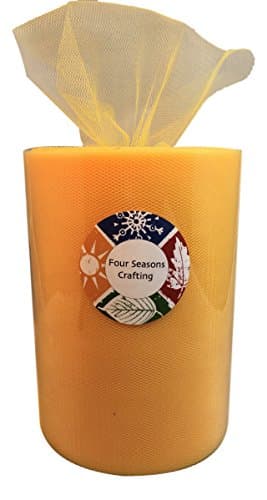 Four Seasons Crafting Polyester Tulle Spool Roll 6" X 100 Yards (Yellow)