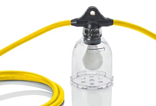 Temporary Lighting Stringers 8000 Lumen on 50' of 14/3 yellow cable, 5 Sockets, NEMA 5-15 plugs. Includes Guards and 15 Watt 1600 Lumen LED lamps