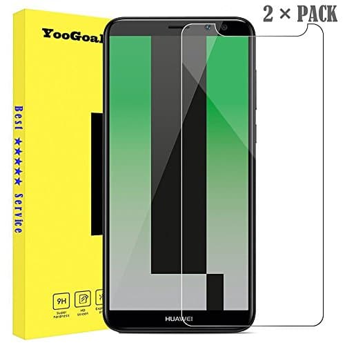 < Huawei Mate 10 Lite > Glass Screen Protector - 2 PACK - YooGoal Premium 3D Touch Bubble-Free,9H Hardness,Easy Installation Tempered Glass Screen Protection Film For Huawei Mate 10 Lite - Ultra Clear