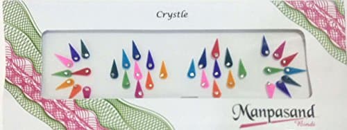 Royal Brothers Bollywood coloured Triangle Shape Bindi combo Stickers Indian Style Set of 4