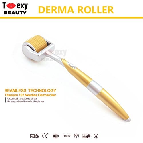 0.75 mm Derma Roller Skin Massager Titanium Micro Needles 192-Pin For Face &amp; Body Beauty.