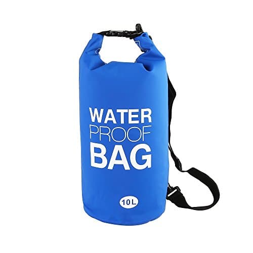 Waterproof Dry Bags, Roll Top Sack with Shoulder Strap, Perfect for Kayaking / Boating / Canoeing / Fishing / Rafting / Swimming / Camping / Snowboarding (Blue)