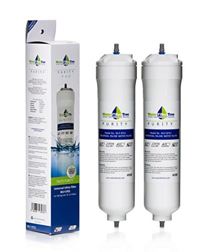 Waterfilter Tree WLF-EF01 Alternative Universal Inline Filter for Certain Refrigerator, Ice Maker and Under Sink - 2 pack
