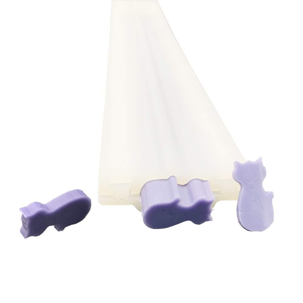 EchoDone Cute Cat Tube Embed Silicone Soap Candle Mold Embed Soap Making Supplies