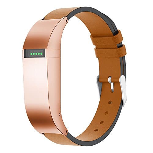 Fitbit Flex Strap with Case, HARRYSTORE Luxury Genuine Leather Leather Replacement Wrist Band Strap with Case For Fitbit Flex