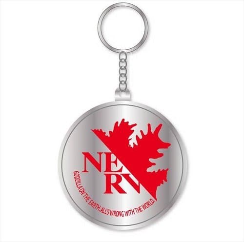 Godzilla vs. Evangelion Nerv Goji metal key chain