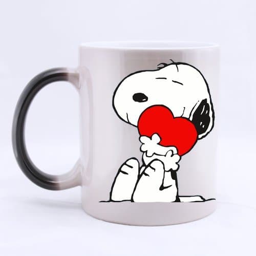 Fantastic MugSnoopy Custom Ceramic Magic Color Changing Morphing Mug Morning Coffee Tea Milk Drinking Glasses