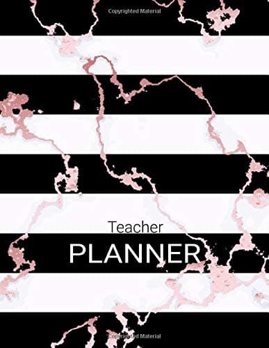 Teacher Planner: Flexible Lesson Planning for Any Year With 8 Period Teacher Lesson Plan, Pink Black White Striped Cover Design 160 Pages Size 8.5” x 11”. Paperback – 24 Mar 2020